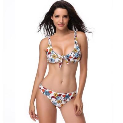 China Women Center Bowknot Antibacterial Bikini Set Swimming Suit Summer Swimwear Design Sexy Swimwear for sale