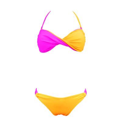 China 2022 Manufacturer Private Label Bikini Antibacterial Beach Wear Women Sexy Center Twisting Reversible Bikinis for sale