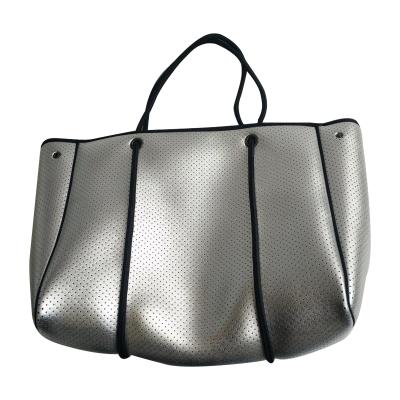 China 2021 Large Capacity Fashion Neoprene Bag Perforated Large Neoprene Designer Handbags for sale