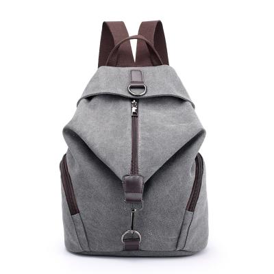 China Popular High Quality Water Resistant Anti Theft Canvas School Backpack For Men And Women for sale