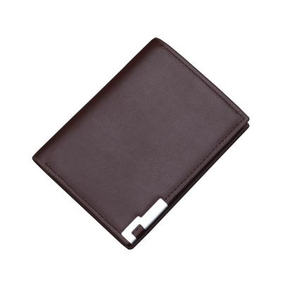 China Factory Wholesale Simple RFID Men's Business Cheap Custom Logo Leather Wallet Wallet for sale