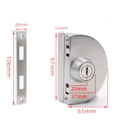 China 201/304/316 Stainless Steel Commercial Frameless Durable Frameless Glass Center Door Lock for sale