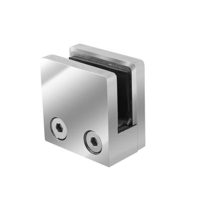 China Modern High Quality Single Left Stainless Steel Shower Clip Bathroom Square Glass Bracket Clamps for sale