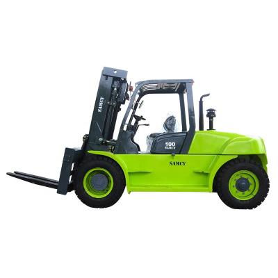 China Garment Shops SAMCY Forklift Factory Sale 2 Year Warranty 10t Chinese Engine Heavy Duty Diesel Forklift for sale