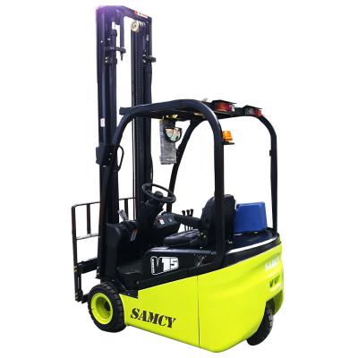 China Building Material Shops SAMCY Electric Forklift 27 Years OEM and ODM Professional Experience 1.5T 3 Wheel Electric Forklift for sale