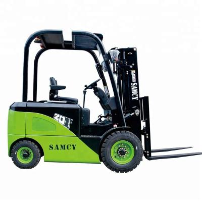 China Garment Shops SAMCY Electric Forklift Factory Sale 2 Year Warranty Most Popular 2T Battery Operated Forklift for sale