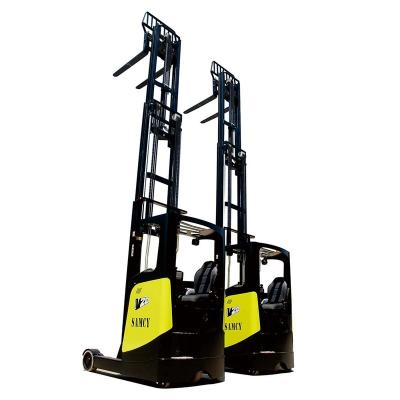 China Construction Material Stores SAMCY Reach Truck Warehouse Material Handling Equipment1 Ton Small Electric Forklift for sale