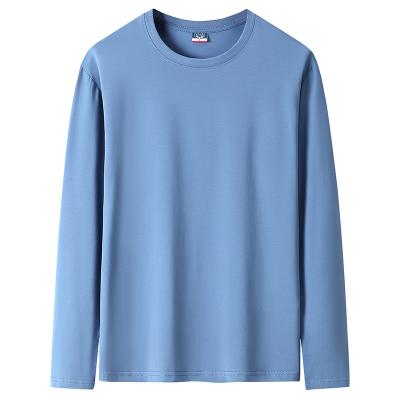 China Breathable Empty Long Sleeve T-shirt Men's 100% Cotton Solid Color Plus Size T-shirt Wholesale for sale