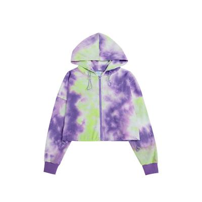 China Anti-Wrinkle Oversized Women's Tie-Dye-Hoodie 65% Polyester 35% Cotton Hoodies for sale