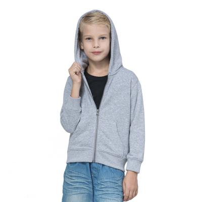 China Wholesale Children's French Terry Zipper Hoodie Customized Long Sleeve Sweater Hooded Anti-Shrink for sale