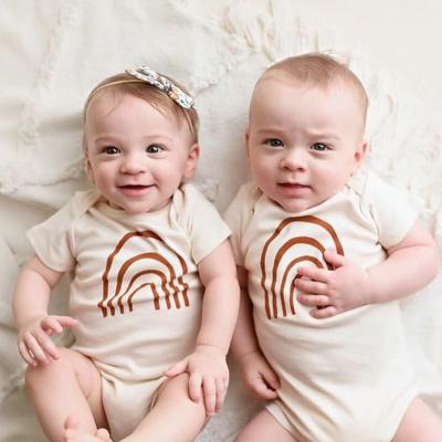 China 2022 Anti-Shrink Wholesales Custom Printing Onesie Baby Onesie 95% Cotton 5%Spandex Newborn Baby Clothes Baby Rompers for sale