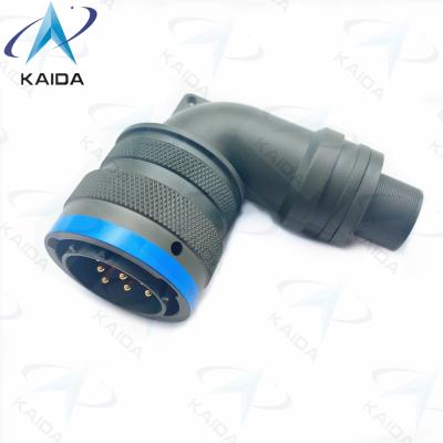 China Conector em miniatura MIL-DTL-26482 Série I Com concha de cádmio verde-oliva Finalização de 90 graus Plug PT08E16-8P 8 Pins Machos à venda