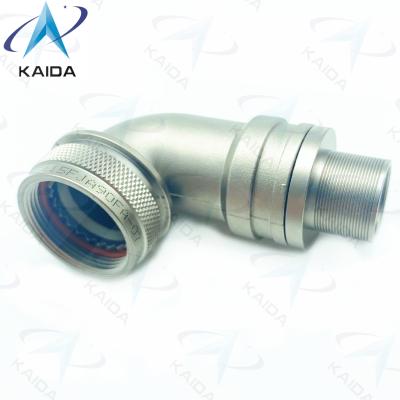 China 90° Spin Coupling Electroless Nickel EMI/RFI Connector Backshell J599Ⅲ15FJA90FA-07 for sale