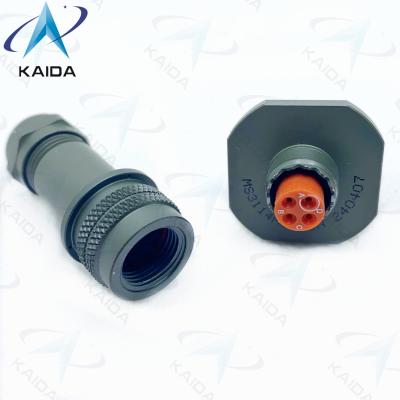 China Aluminum Alloy Miniature Connector With 4 Solder Contacts Olive Green Cadmium Finish MS3114M8-4SN Hermetic Backshell for sale