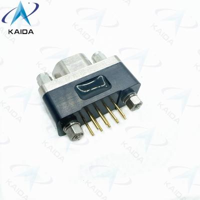 China Vertical MIL-DTL-83513 Rectangular Socket Micro D PCB Connector Gold Over Nickel Contact Plating GMR7580-9S2BPN for sale