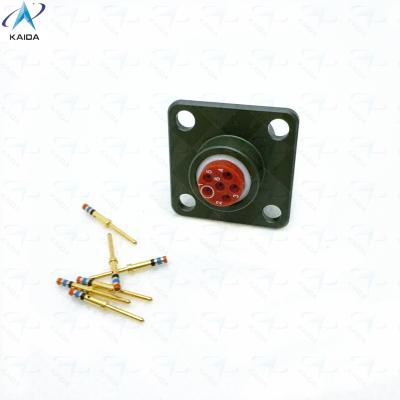 China 7.5 Amp Copper Alloy Crimp Mount Receptacle Gold Plated Thermoplastic.MS27508E8B35P.Box mounting receptacle.JTP02 for sale