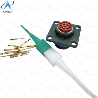 China 7.5A 13-Contact MIL-DTL-38999 Series 2 Connector with Crimp Termination.MS27508E10B35P.JTP02.Box mounting receptacle. for sale