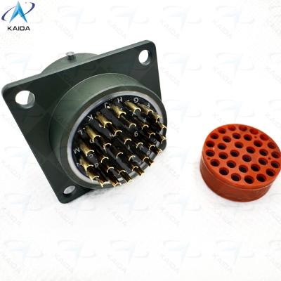 China 500V MIL-DTL-26482 Série I Conector de concha de liga de alumínio durável para receptores de flange quadrada MS3112E18-32PN à venda