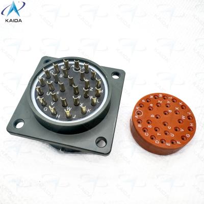 China 27 Contacts Olive Green Cadmium Shell Finish MIL-DTL-26482 Series Ⅰ.Square Flange Receptacle.MS3112F20-27PN for sale