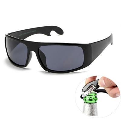 China Sports Sunglasses Sports Beer Bottle Opener Sunglasses Driving Wedding Party Novelty UV Protection Square Sunglasses for sale