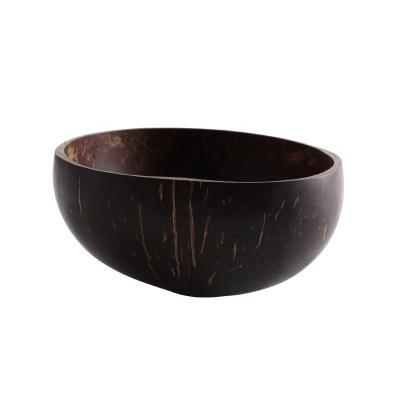 China Sustainable Painted Natural Coconut Shaped Huge Empty Shell Bowl For Candles With Customized for sale