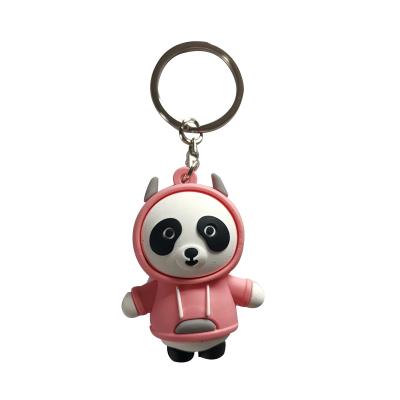 China 3D Cartoon Logo Promotional Gift Factory Price Custom Soft Rubber Key Chain PVC Silicone Key Ring for sale