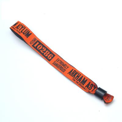 China Popular Custom Polyester Logo Halloween Festival Wristband Concert Fabric for sale