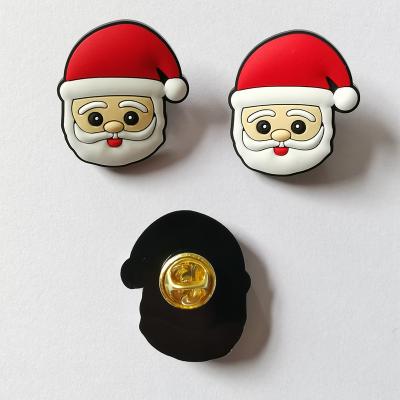 China China Symbols Anime Cartoon Custom Manufacturer Santa 3D Custom Logo PVC Lapel Soft Rubber Pins With Butterfly Clutch for sale