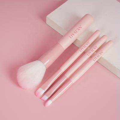 China Wholesale high quality silky soft vegan custom cruelty free pink bling set makeup brush for sale