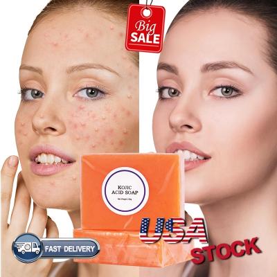 China Wholesale Organic Natural Solid Soap Whitening Private Label Base Cleansing Kojic Acid Soap For Skin Whitening Lightening for sale