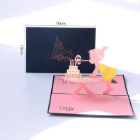 중국 공예지는 3d 팝업 인사 카드 2 밀리미터 두께를 특화했습니다 판매용