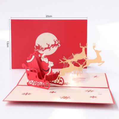 China Paper Material 3D Pop Up Greeting Card For Holiday 20×13cm Size CMYK Color for sale