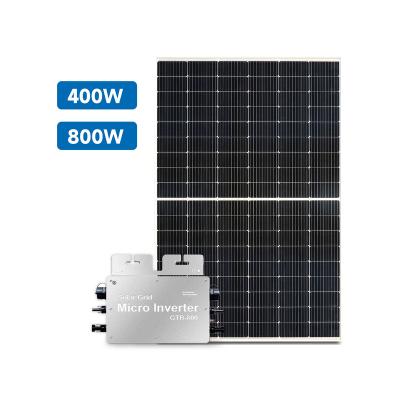 China High Quality Home Micro On-Grid Solar System Inverter DC To AC Solar Panel 400w 800w for sale