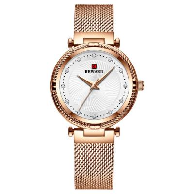 China Automatic date women's watch with diamond mesh and quartz movement waterproof belushi watches for sale