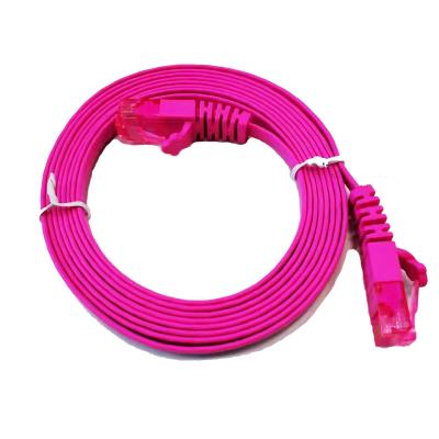 China Mini Flat Cable Cat 6 Cat5e UTP Pure Copper Patch Tie Down 1M 2M 3M 5M 10m RJ45 Network Cable for sale