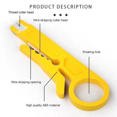 China Mini Wire Stripper Knife Crimper Pliers Crimping Tool Cable Wire Cutter Tool Stripping Pocket Cut Line Fixture DIY Tool for sale