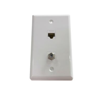 China cat5e cat6 rj45 network cabling system network faceplate wall sockets for sale