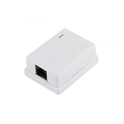 China audio & Video Manufacture 1 LEFT RJ45 8p8c CAT6 UTP Mini Wall Surface Mount Box with Keystone Jack for sale