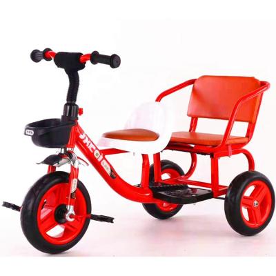 China New Twins Tricycle Double Seat Adjustable Model Tricycle For Kids for sale