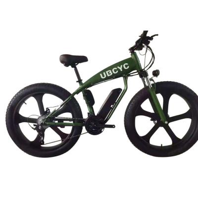 China Fat Mountain Steel Tire Electric Bike For Man 500W 48V 26inch Lithium Battery Hub Motor 21 Speed ​​SM Hot Selling Steel Rear Alloy 26