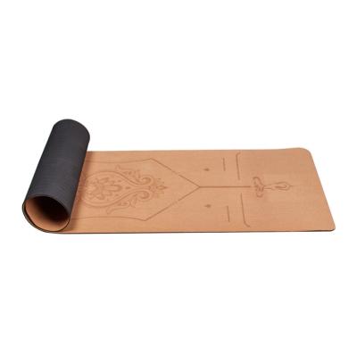 China Custom Made Non-Slip Natural Tape Waterproof Cork Yoga Mat Logo Eco Friendly Durable 5mm for sale