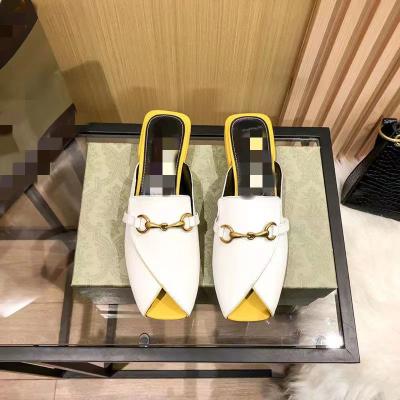 China Fashion Trend Women Ladies Slippers Indoor Outdoor Summer High Heel Non-slip Bath Slippers Family Shoes Hotel Sandals Original Box for sale