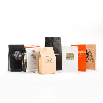 China Custom Printing Aluminum Laminated Kraft Pouch Disposable Ripped Zipper Bag For Coffee for sale