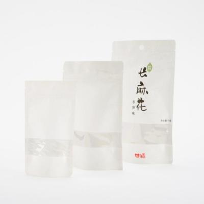 China Quick Barrier Food Packaging - Laminated Rice Paper Window Zipper Stand-Up Pouch for sale