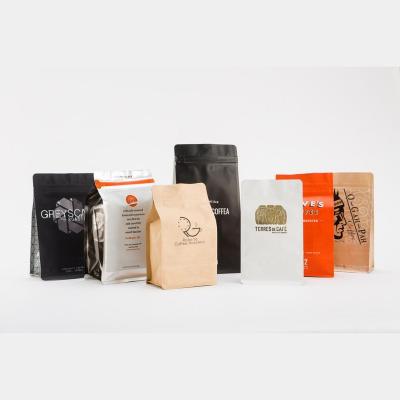 China Coffee Moistureproof Packaging - Easy-tear Pocket Zipper Flat Bottom Box Aluminum Laminated Paper Pouch for sale