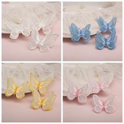 China 3D Embroidery Patches 3D Butterfly Accessory For Clothing Materials DIY Wedding Dress Lace Sewing Trim for sale