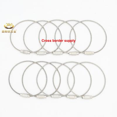 China Stainless Steel Wire Xinhanrui Factory 1.5mm Wire Diameter Stainless Steel Cable Key Chain For Gift for sale