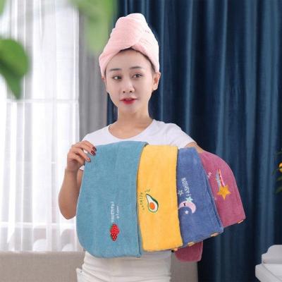 China QUICK DRY quality microfiber shower hair towel turban hair dryer hat towel hair dryer efficient making dry hat for sale