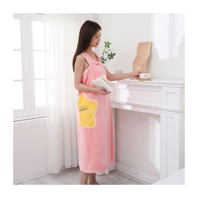 China Viable Sexy Bow Bath Robe Wrapped Towel Portable Home Body Fashion Microfiber Bath Towel Soft Bath Towel Wrap Set for sale