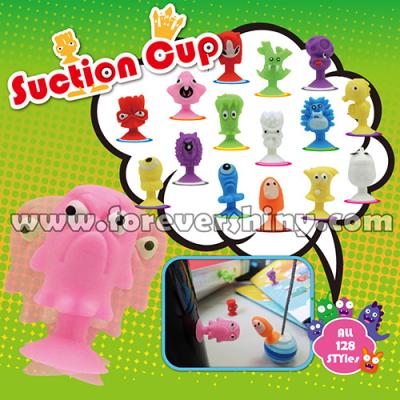 China TPR OEM ODM Stikeez Novelty Mini Gashapon Egg Toys Creative Suction Cup Plastic Monsters Small With Capsule for sale